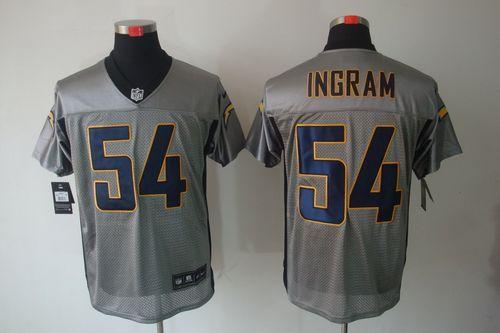 Nike Chargers #54 Melvin Ingram Grey Shadow Men's Stitched NFL Elite Jersey - Click Image to Close