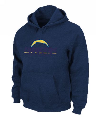 Los Angeles Chargers Authentic Logo Pullover Hoodie Dark Blue