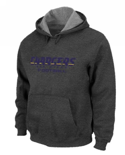 Los Angeles Chargers Authentic Font Pullover Hoodie Dark Grey