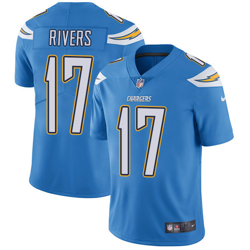 Nike Chargers #17 Philip Rivers Electric Blue Alternate Men's Stitched NFL Vapor Untouchable Limited Jersey - Click Image to Close