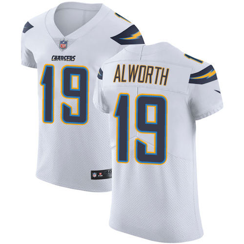 Nike Chargers #19 Lance Alworth White Men's Stitched NFL Vapor Untouchable Elite Jersey