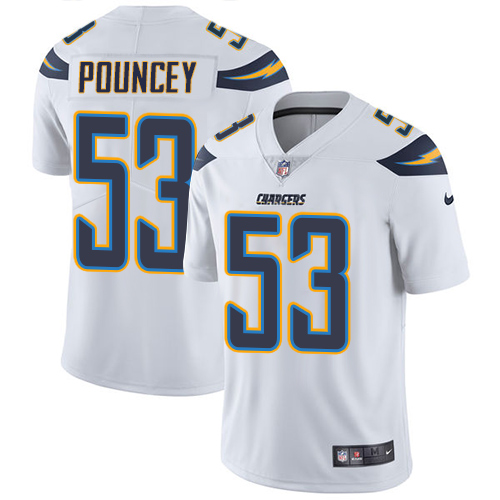 Nike Chargers #53 Mike Pouncey White Men's Stitched NFL Vapor Untouchable Limited Jersey