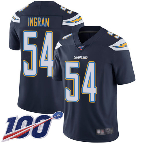 Chargers #54 Melvin Ingram Navy Blue Team Color Men's Stitched Football 100th Season Vapor Limited Jersey - Click Image to Close