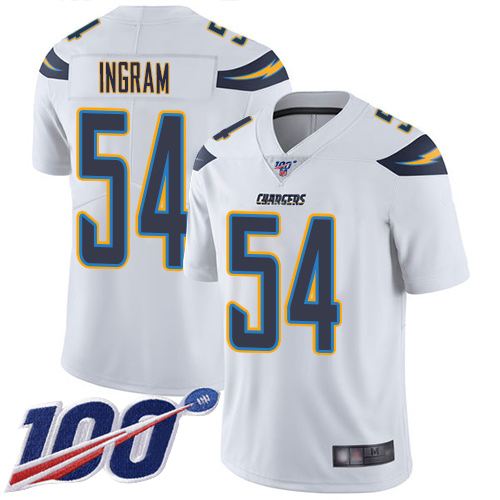 Chargers #54 Melvin Ingram White Men's Stitched Football 100th Season Vapor Limited Jersey - Click Image to Close