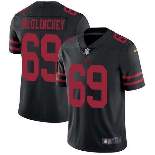 Nike 49ers #69 Mike McGlinchey Black Alternate Men's Stitched NFL Vapor Untouchable Limited Jersey - Click Image to Close