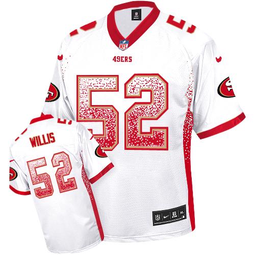 Nike 49ers #52 Patrick Willis White Men's Stitched NFL Elite Drift Fashion Jersey - Click Image to Close