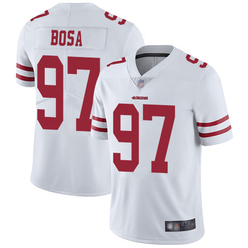 Nike 49ers #97 Nick Bosa White Men's Stitched NFL Vapor Untouchable Limited Jersey