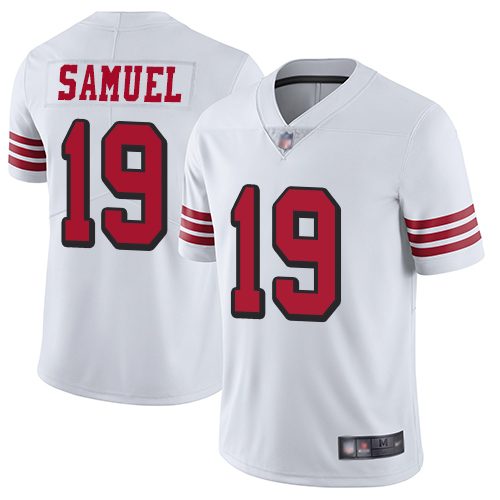 49ers #19 Deebo Samuel White Rush Men's Stitched Football Vapor Untouchable Limited Jersey - Click Image to Close