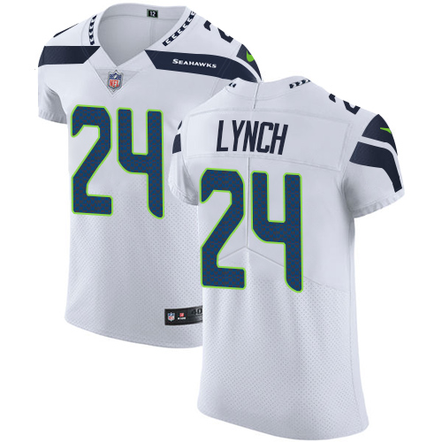 Nike Seahawks #24 Marshawn Lynch White Men's Stitched NFL Vapor Untouchable Elite Jersey