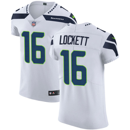 Nike Seahawks #16 Tyler Lockett White Men's Stitched NFL Vapor Untouchable Elite Jersey