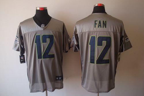 Nike Seahawks #12 Fan Grey Shadow Men's Stitched NFL Elite Jersey