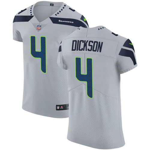 Nike Seahawks #4 Michael Dickson Grey Alternate Men's Stitched NFL Vapor Untouchable Elite Jersey