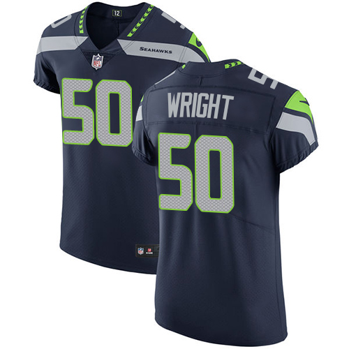 Nike Seahawks #50 K.J. Wright Steel Blue Team Color Men's Stitched NFL Vapor Untouchable Elite Jersey