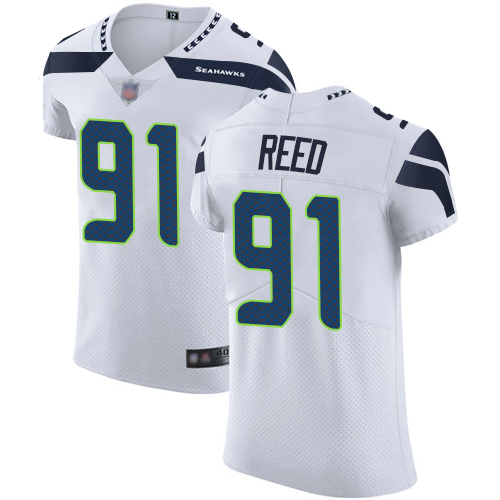 Seahawks #91 Jarran Reed White Men's Stitched Football Vapor Untouchable Elite Jersey