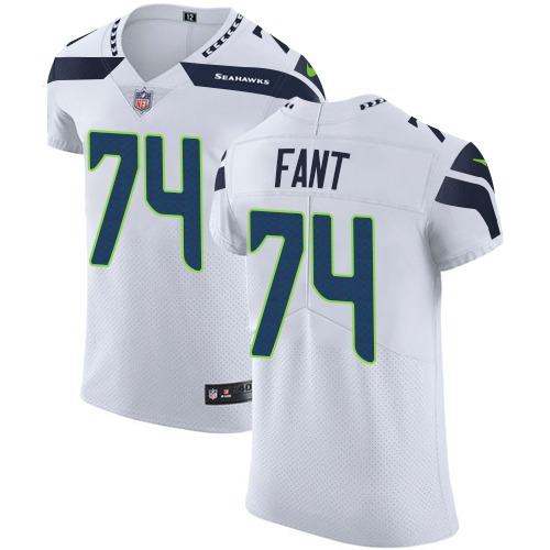 Nike Seahawks #74 George Fant White Men's Stitched NFL Vapor Untouchable Elite Jersey