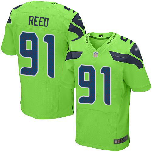 Seahawks #91 Jarran Reed Green Men's Stitched Football Elite Rush Jersey