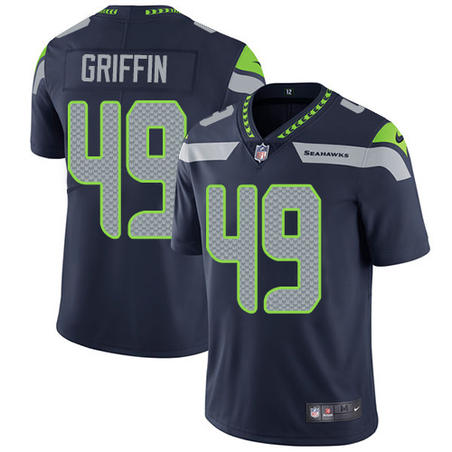 Nike Seahawks #49 Shaquem Griffin Steel Blue Team Color Men's Stitched NFL Vapor Untouchable Limited Jersey