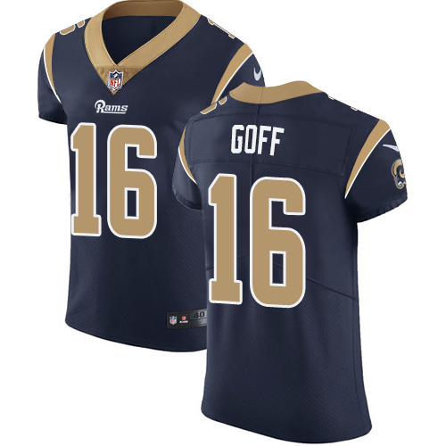 Nike Rams #16 Jared Goff Navy Blue Team Color Men's Stitched NFL Vapor Untouchable Elite Jersey - Click Image to Close