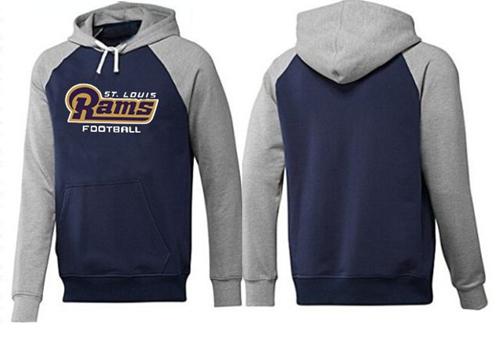 Los Angeles Rams English Version Pullover Hoodie Dark Blue & Grey