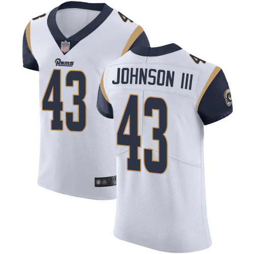 Rams #43 John Johnson III White Men's Stitched Football Vapor Untouchable Elite Jersey