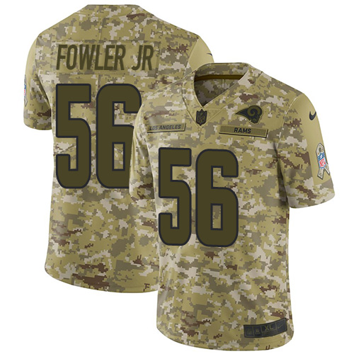 Nike Rams #56 Dante Fowler Jr Camo Men's Stitched NFL Limited 2018 Salute To Service Jersey - Click Image to Close