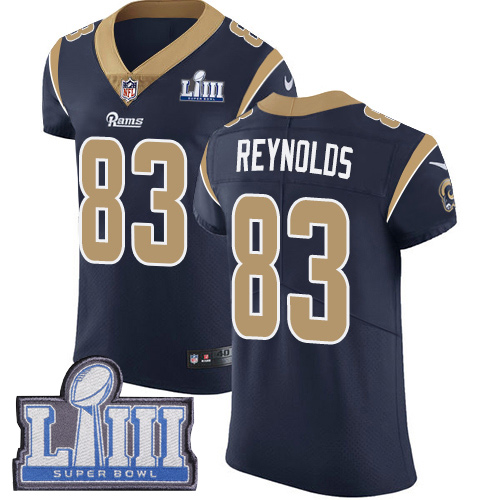 Nike Rams #83 Josh Reynolds Navy Blue Team Color Super Bowl LIII Bound Men's Stitched NFL Vapor Untouchable Elite Jersey - Click Image to Close