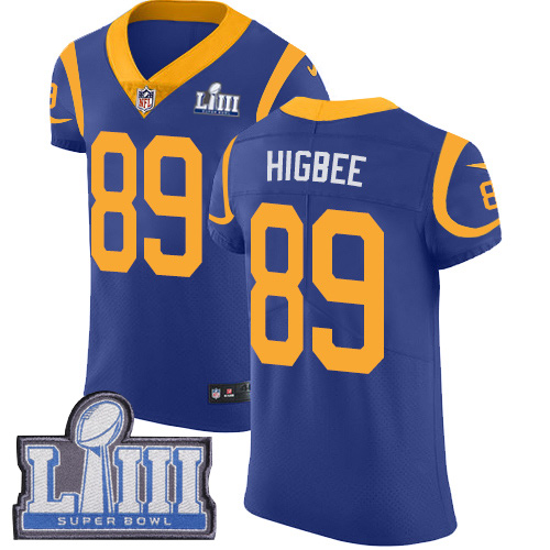 Nike Rams #89 Tyler Higbee Royal Blue Alternate Super Bowl LIII Bound Men's Stitched NFL Vapor Untouchable Elite Jersey - Click Image to Close