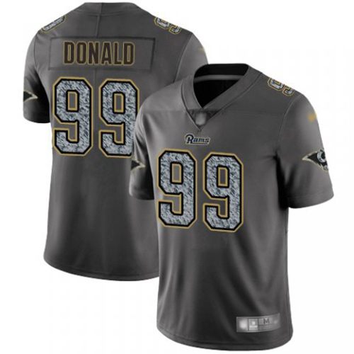 Rams #99 Aaron Donald Gray Static Men's Stitched Football Vapor Untouchable Limited Jersey - Click Image to Close