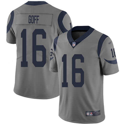 Rams #16 Jared Goff Gray Men's Stitched Football Limited Inverted Legend Jersey - Click Image to Close