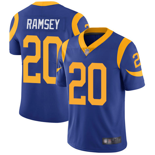 Rams #20 Jalen Ramsey Royal Blue Alternate Men's Stitched Football Vapor Untouchable Limited Jersey - Click Image to Close