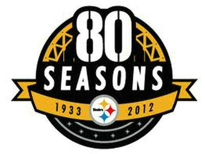 Stitched Pittsburgh Steelers 80th Anniversary Jersey Patch