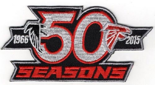 Stitched Atlanta Falcons 50th 1966-2015 Seasons Jersey Patch