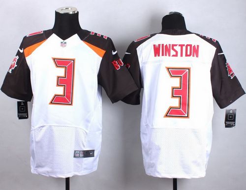 Nike Buccaneers #3 Jameis Winston White Men's Stitched NFL New Elite Jersey