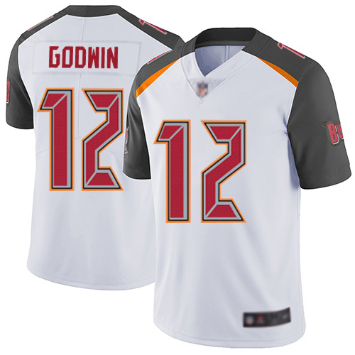 Buccaneers #12 Chris Godwin White Men's Stitched Football Vapor Untouchable Limited Jersey - Click Image to Close