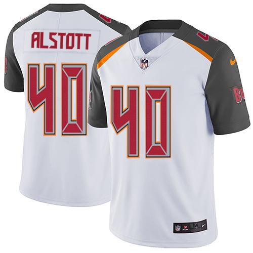 Nike Buccaneers #40 Mike Alstott White Men's Stitched NFL Vapor Untouchable Limited Jersey