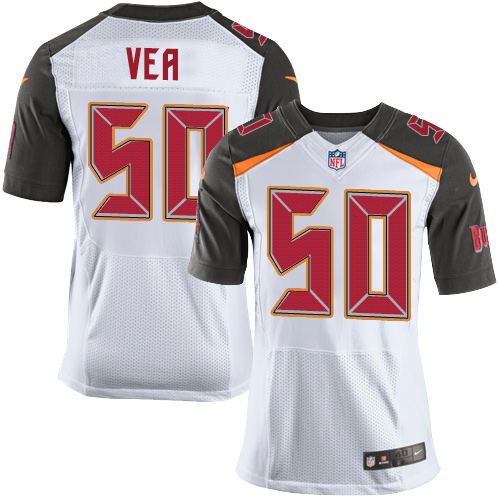 Nike Buccaneers #50 Vita Vea White Men's Stitched NFL New Elite Jersey - Click Image to Close