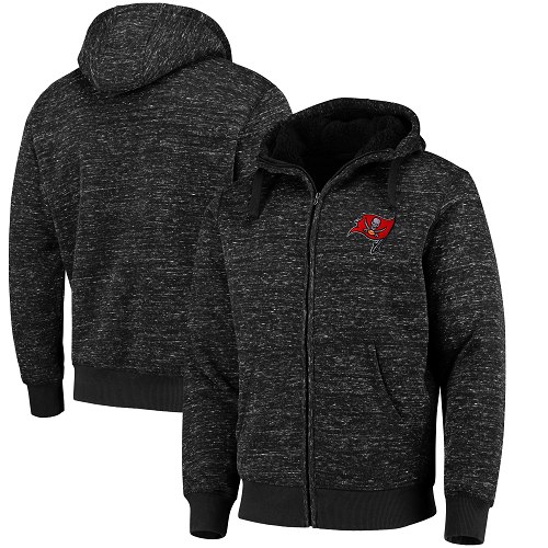 Men's Tampa Bay Buccaneers G-III Sports by Carl Banks Heathered Black Discovery Sherpa Full-Zip Jacket