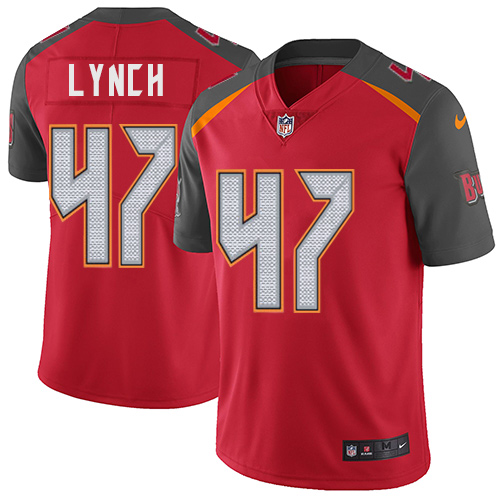 Nike Buccaneers #47 John Lynch Red Team Color Men's Stitched NFL Vapor Untouchable Limited Jersey