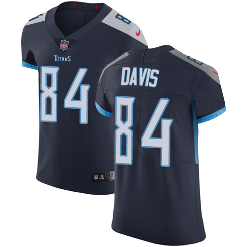 Nike Titans #84 Corey Davis Navy Blue Team Color Men's Stitched NFL Vapor Untouchable Elite Jersey