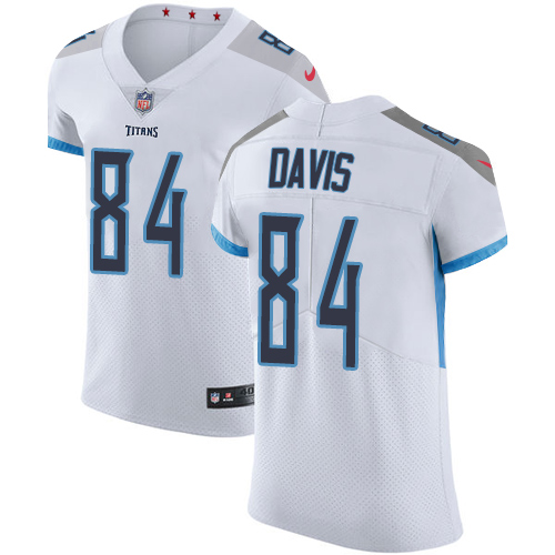 Nike Titans #84 Corey Davis White Men's Stitched NFL Vapor Untouchable Elite Jersey - Click Image to Close