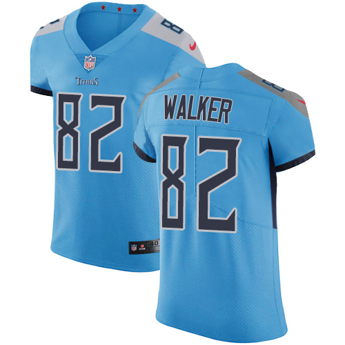 Nike Titans #82 Delanie Walker Light Blue Alternate Men's Stitched NFL Vapor Untouchable Elite Jersey - Click Image to Close