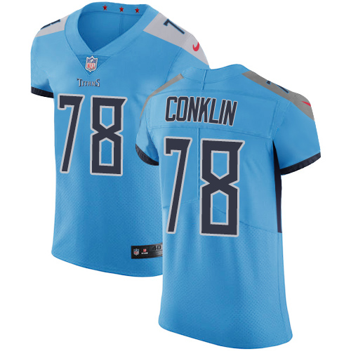 Nike Titans #78 Jack Conklin Light Blue Alternate Men's Stitched NFL Vapor Untouchable Elite Jersey