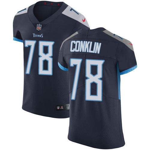 Nike Titans #78 Jack Conklin Navy Blue Team Color Men's Stitched NFL Vapor Untouchable Elite Jersey