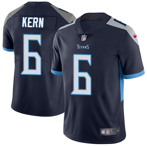 Nike Titans #6 Brett Kern Navy Blue Team Color Men's Stitched NFL Vapor Untouchable Limited Jersey - Click Image to Close