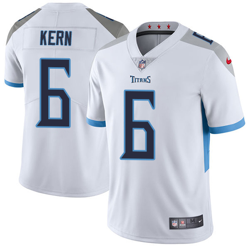 Nike Titans #6 Brett Kern White Men's Stitched NFL Vapor Untouchable Limited Jersey