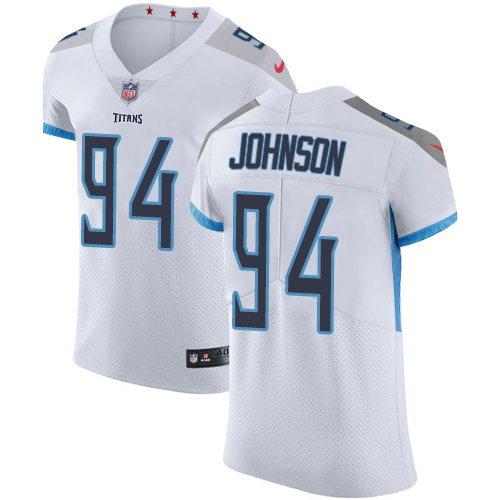 Nike Titans #94 Austin Johnson White Men's Stitched NFL Vapor Untouchable Elite Jersey - Click Image to Close