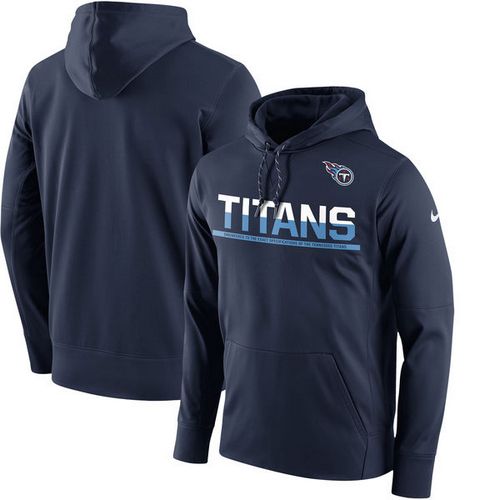 Men's Tennessee Titans Nike Navy Sideline Circuit Pullover Performance Hoodie