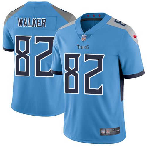 Nike Titans #82 Delanie Walker Light Blue Alternate Men's Stitched NFL Vapor Untouchable Limited Jersey - Click Image to Close