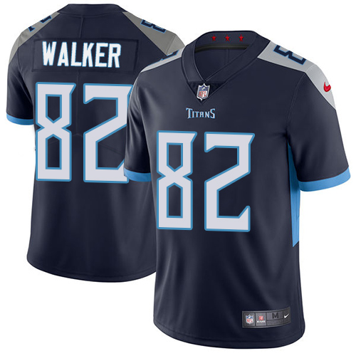 Nike Titans #82 Delanie Walker Navy Blue Team Color Men's Stitched NFL Vapor Untouchable Limited Jersey - Click Image to Close