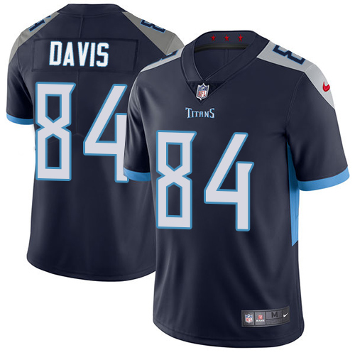 Nike Titans #84 Corey Davis Navy Blue Team Color Men's Stitched NFL Vapor Untouchable Limited Jersey - Click Image to Close